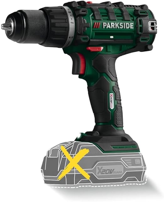 Perceuse sans fil Parkside PABS 20- Li X20V dans une mallette de transport (sans batterie ni chargeur)