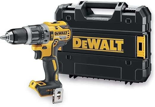 DEWALT - Perceuse Visseuse à Percussion Compact Brushless XR 18V Li-Ion 2Ah - DCD796NT-XJ - Perceuse sans Fil avec Coffret TSTAK, 2 Vitesses (0-550/2000 tr/min) - Mandrin 13mm en Métal - 420W