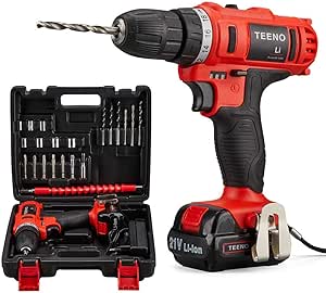 TEENO Perceuse visseuse sans fil PSR 21V