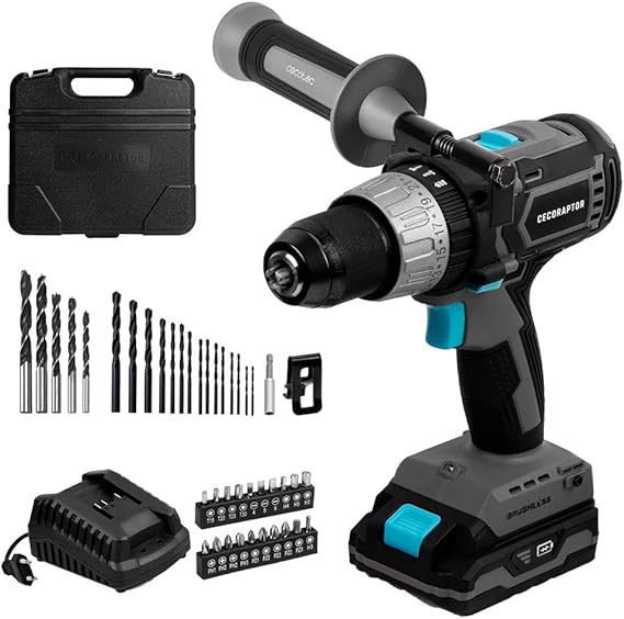 Cecotec Perceuse-visseuse sans Fil CecoRaptor Perfect ImpactDrill 2020 Brushless Ultra. Batterie 20 V 2000 mAh Vitesse sans Charge 2000 TR/Min Ratio de 3000 BPM