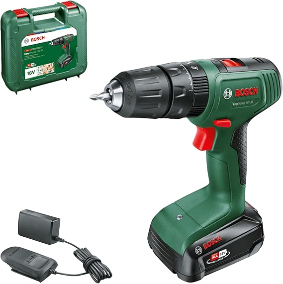 Bosch EasyDrill 18V-38 cordless drill (1 x 2.5 Ah battery; 18 V system; in transport case)