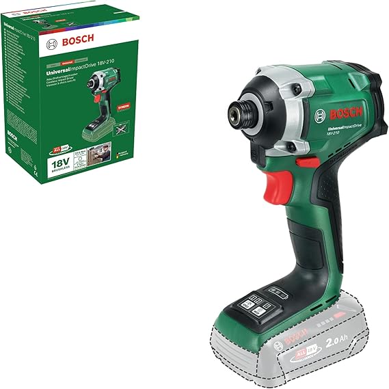 Bosch 18V System cordless impact driver UniversalImpactDrive 18V-210 (powerful and compact impact driver for woodworking)