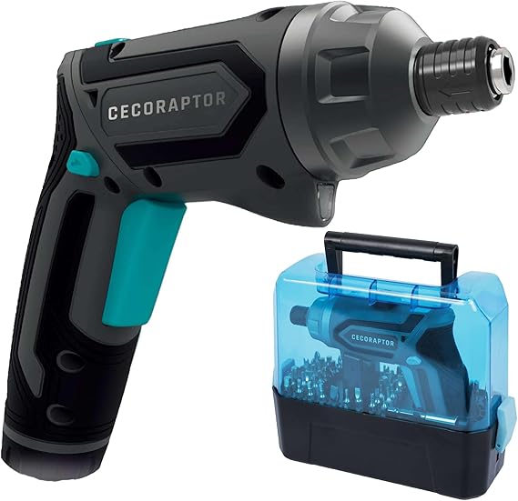 Cecotec CecoRaptor Perfect Work Cordless Screwdriver 6 + 1 Positions. Cordless Screwdriver 4 V, 1500 mAh, 60 Min Autonomy, 4 Nm Torque, 200 RPM, Ergonomic, Rotating Head, Integrated Lamp