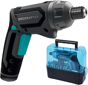 Cecotec Visseuse Devisseuse Sans Fil 6 + 1 Positions CecoRaptor Perfect Work. Visseuse Sans Fil 4 V, 1500 mAh, 60 Min D'Autonomie, Couple 4 Nm, 200 Tr/Min,Ergonomique, Tête Rotative, Lampe Intégrée