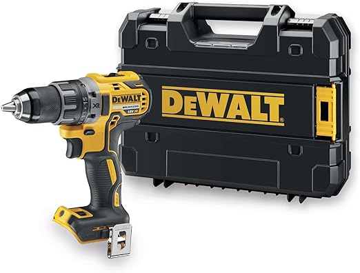 DEWALT - Perceuse-Visseuse XR 18V - DCD791NT-XJ - Perceuse Compact sans Fil avec Mallette TSTAK - Mandrin Métal 13 mm - 2 Vitesses (0-550/2000 trs/min) - 70 Nm - 15 Réglages de Couple