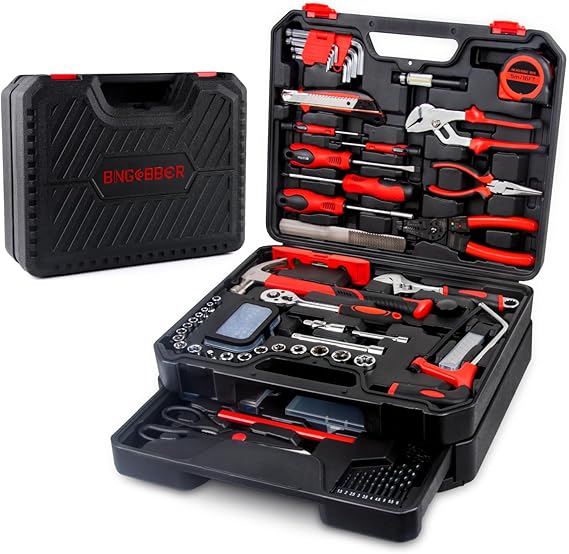 427PCS Kit d'outils de réparation généraux de maison, Ensemble d'outils de réparation la maison/automobile, Boite a Outils Professionnel,Malette outils avec jeu de Tournevis, Marteau, Pince