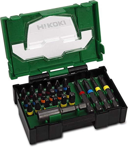 HiKOKI 23-pièces Power-Bit-Set (BOX I) - Embouts robustes, Porte-embouts magnétique, Différentes tailles - Bit-Box idéal pour les bricoleurs et les professionnels