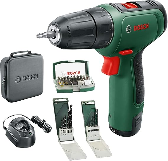 Bosch EasyDrill 1200 Cordless Drill (2.0 Ah Battery, 12 Volt System, Drill Set and Drill Set, in Soft Bag) - Amazon Edition