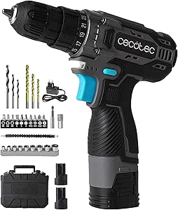 Cecotec PowerForce 1620 Easy Hand Drill with 2 Batteries 16 V and 2000 mAh Batteries. 2 Speed Levels up to 1500 rpm, Torque of 38Nm Adjustable in 25+1 Levels.